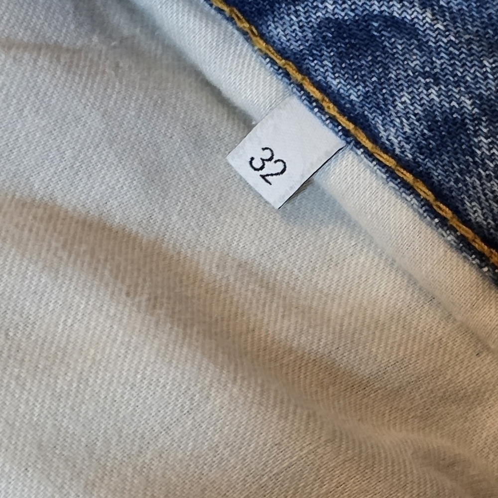 BOYISH By Her Billy Straight Denim Distressed Taxi Driver Button Fly, sz 32 - Picture 8 of 11